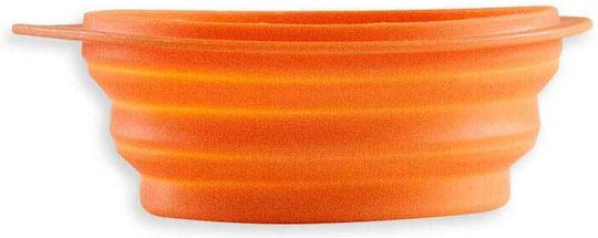 Akinu Schalen aus Silikon Futter & Wasser für Hund & Katze 500ml 15cm in Orange Farbe