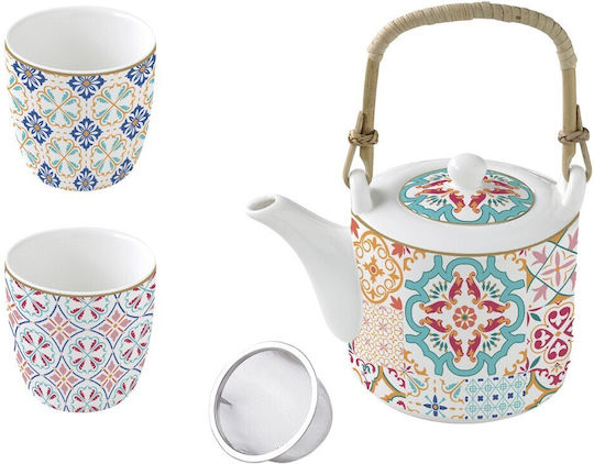 Marva Set De Ceai Din Porțelan 600ml 3 Bucăți Marva Set De Ceai Din Porțelan 600ml 3 Bucăți