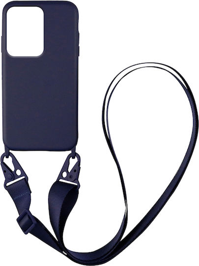 Sonique CarryHang Liquid Back Cover Silicone 0.5mm with Strap Navy Blue (Xiaomi Redmi Note 12 Pro 5G / Poco X5 Pro 5G)
