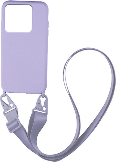 Sonique CarryHang Liquid Back Cover Silicone 0.5mm with Strap Lilac (Xiaomi 13)