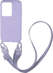 Sonique CarryHang Liquid Back Cover Silicone 0.5mm with Strap Lilac (Redmi Note 12 4G)