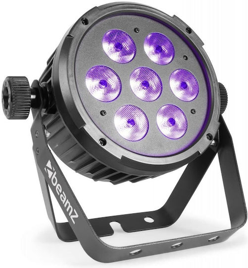 BeamZPro Mod de lumină LED PAR DMX BT280 Amber / UV / Roșu / Roșu / Verde / Alb natural