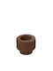 Espiel Candle Holder suitable for Tealights Ceramic in Brown Color 7x6x6cm 1pcs