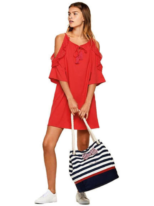 Noidinotte Sommer Mini Kleid Rot