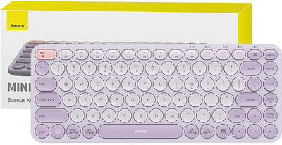 Baseus K01A Tri-Mode Wireless Bluetooth Keyboard Only English US Purple