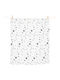 Jukki Tetro Grey Stars Muslin Swaddle Wrap Gray 70x80cm.