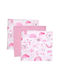 Gamberritos Kids Forest Swaddle Wraps Pink 80x80cm. 3pcs