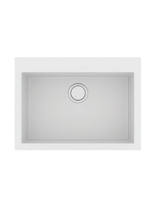 Crown Quadra Q70 6770-150 Drop-In Spüle aus Verbundgranulat B70xT50cm Titanium