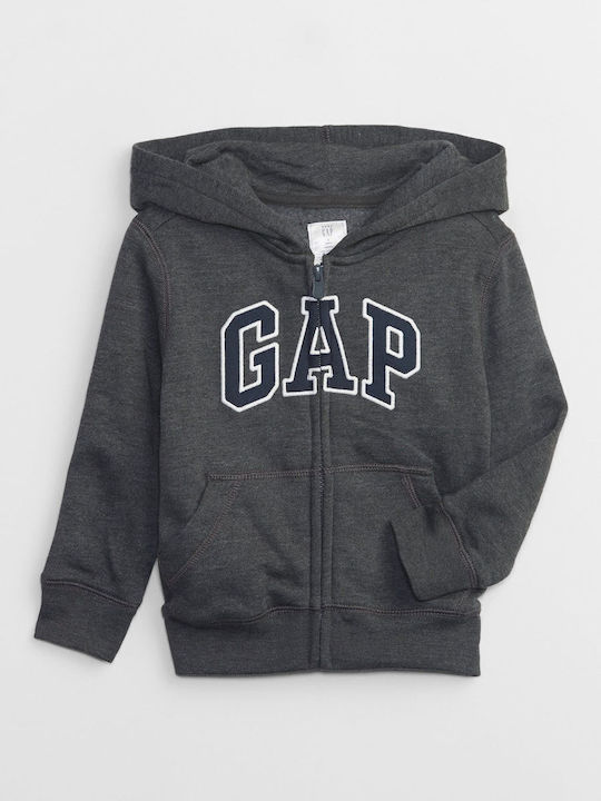 GAP Детска Жилетка Суитшърт с Качулка Сив