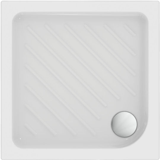 Ideal Standard Square Porcelain Shower White 70x70x7cm