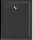 Sanitec Rectangular Ceramic Shower Granite Antracite A 204 90x75x2cm