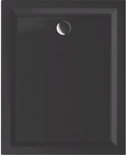 Sanitec Rectangular Ceramic Shower Granite Antracite A 204 90x75x2cm