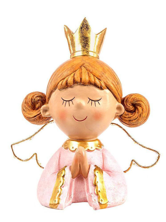 Weihnachtliche Kunststoff Figur Cherub Kupfer Höhe 24cm