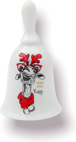 Weihnachtliche Keramisch Figur Glocke Weiß Glocke Weiß