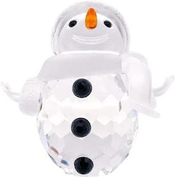 Christmas Glass SNowman Figure Transparent