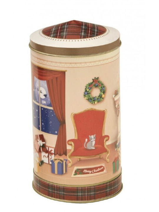 Brandani Weihnachtliche Metallisch Figur Box Beige Höhe 17cm mit Musik