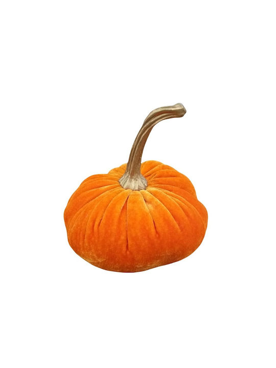 Natural Home Weihnachtliche Stoff Figur Kürbis Orange