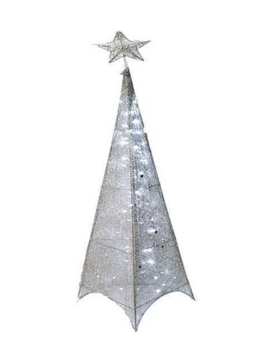 Weihnachtsbaum 180cm mit LED-Beleuchtung Silber