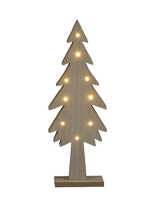 Christmas Decorative Illuminated Wood Tree 40cm Brown