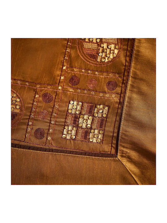 Whitegg Set Christmas Tablecloths Fabric Brown 4pcs