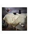 Whitegg Set Christmas Tablecloths Fabric White 7pcs