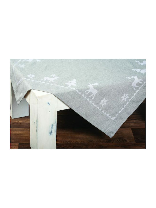 GM Home Christmas Tablecloth Square Fabric Gray L85xW85cm 1pcs