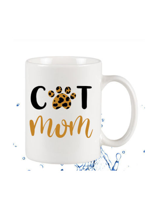 Cat MOM Κούπα Κεραμική Λευκή 295ml