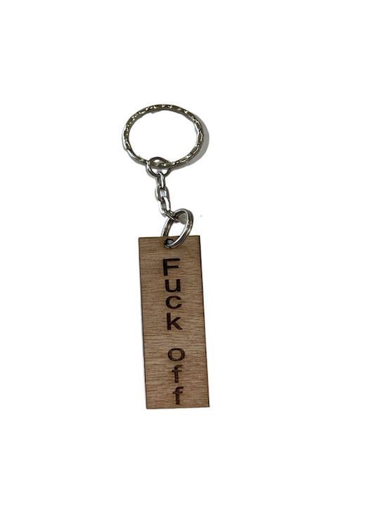 Keychain Wooden Silver