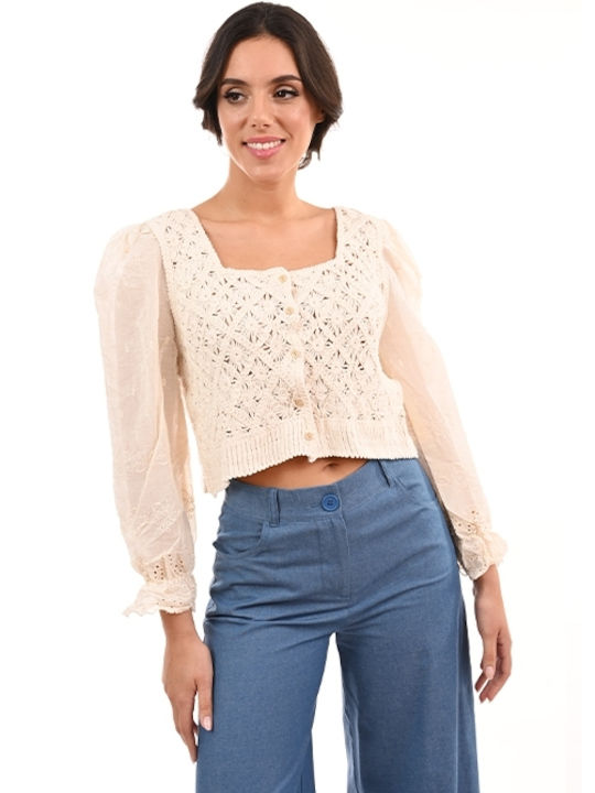 Raffaella Collection Women's Long Sleeve Sweater Beige