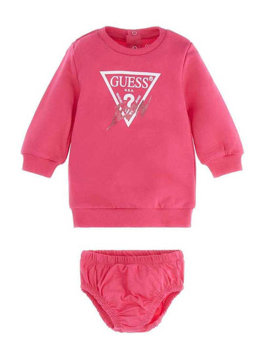 Kids' Dress Top Long Sleeve Fuchsia