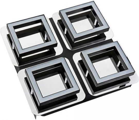 Horoz Electric Likya Deckenleuchte 25cm Silber mit Integrierter LED