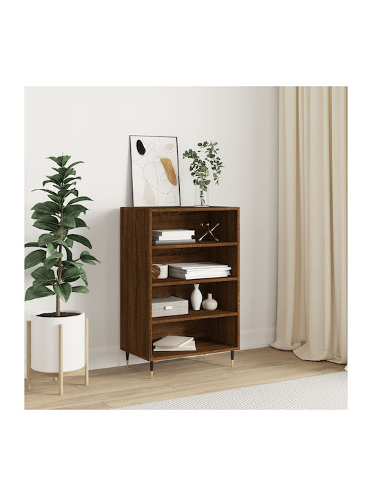 Shelving Unit Floor Brown Oak 57x35x90cm