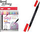 Artix Dual Tip Brush Pens Drawing Markers Double Tip Set 12pcs