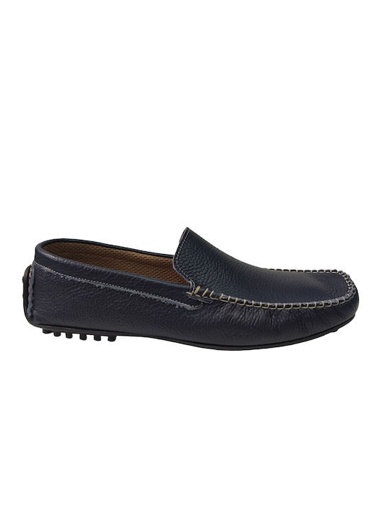 Nicon Footwear Co. NI17 Leder Herren Mokassins in Blau Farbe