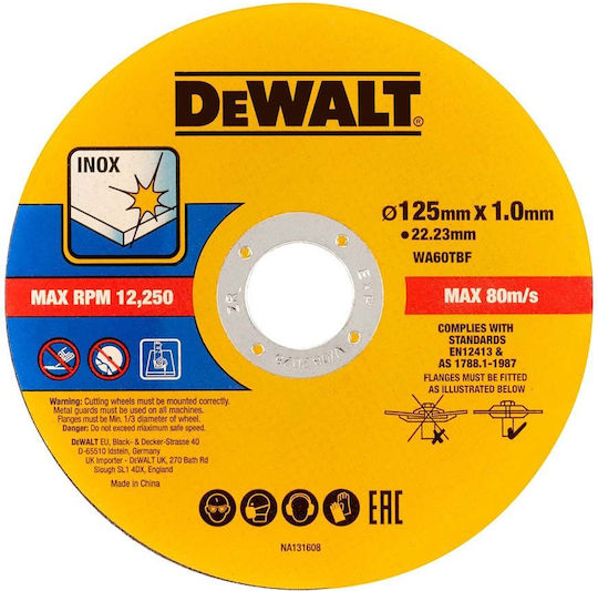 DEWALT Cutting Disc Metal Hole Diameter 125mm 50pcs