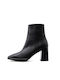 Hispanitas Leather Women's Ankle Boots with High Heel Black