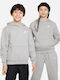 Fleece Kids Sweatshirt with Hood Gray Sportswear Club