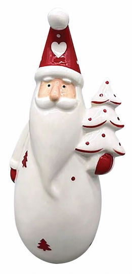 Decorativ Moș Crăciun Albς 23cm.