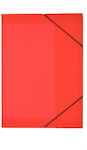 Φ-Plast Φάκελος με Λάστιχο και Αυτιά για Χαρτί A4 Κόκκινος