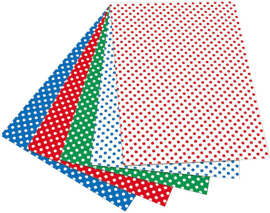 Folia Χαρτόνι Πουά Ασημί 10 Φύλλα 50x70εκ.