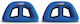 Simoni Racing Car Decoration Blue Headrests 2pc...