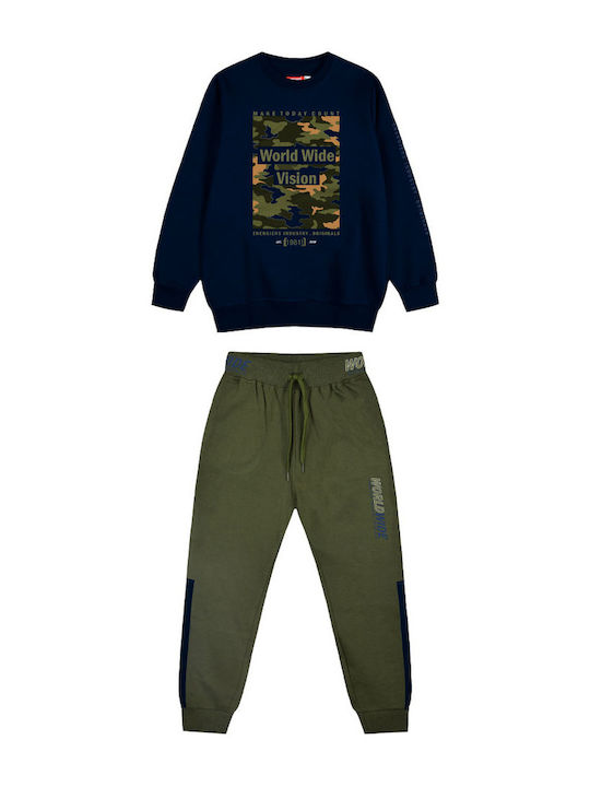 Energiers Kids Sweatpants Set Navy Blue 2pcs 13-123080-0