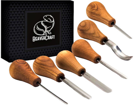 BeaverCraft Cutter Wood Carving Set of 6pcs