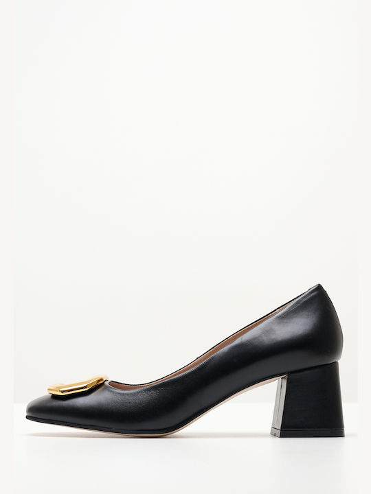 Mortoglou Leather Black Heels