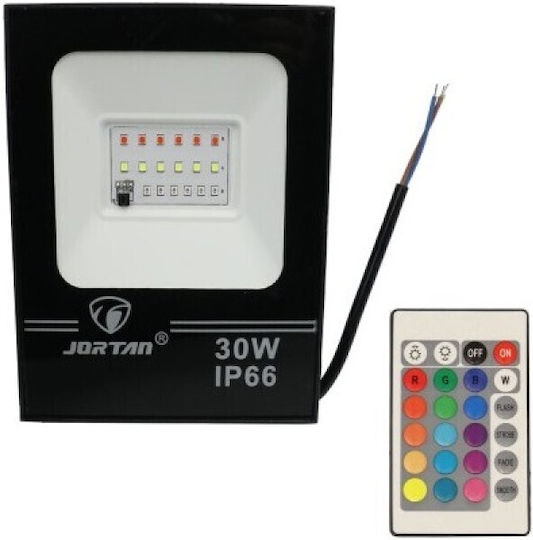 Jortan Wasserdicht Wasserdicht LED Flutlicht 30W RGB mit Fernbedienung IP66