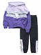Kids Sweatpants Set Purple 2pcs