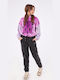 Εβίτα Copilăresc Set de pantaloni de trening Violet 2buc