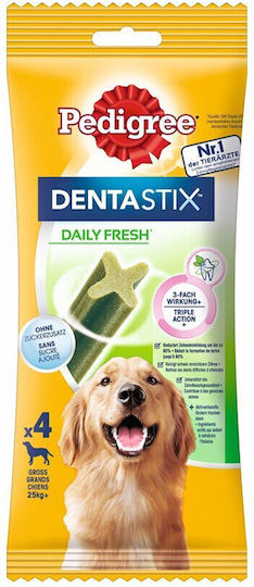 Pedigree Dentastix Daily Fresh Μασώμενο Stick για Σκύλους κατά της Πέτρας & Πλάκας 270gr 4τμχ