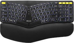 Delux Ergonomic GM902 Pro Bluetooth Doar tastatura UK Alb