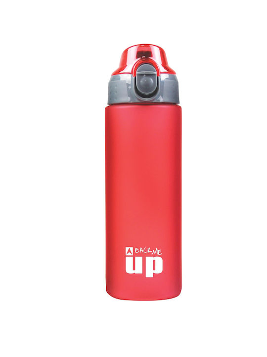 Back Me Up Plastic Water Bottle 600ml Red